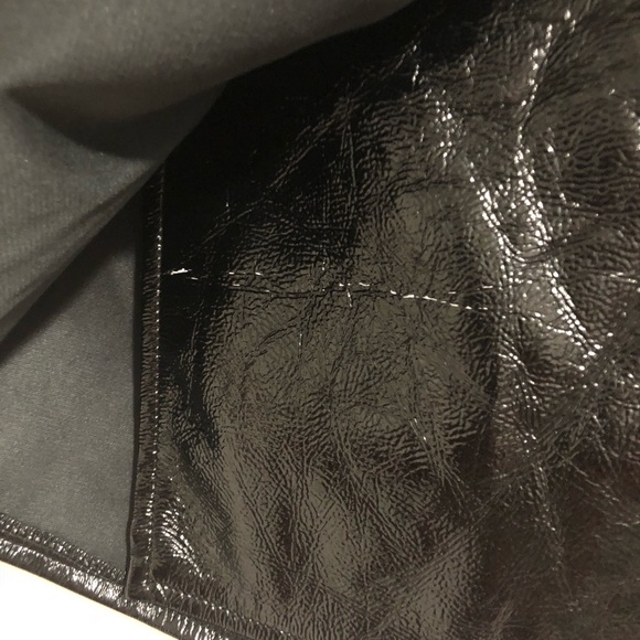 Forever 21 shiny black vinyl wrap mini skirt - Picture 5 of 11